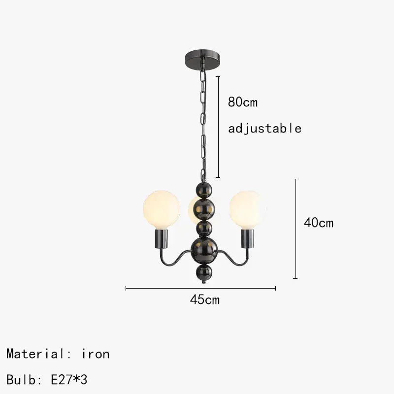 lustre nordique en métal pour décoration intérieure suspendue.