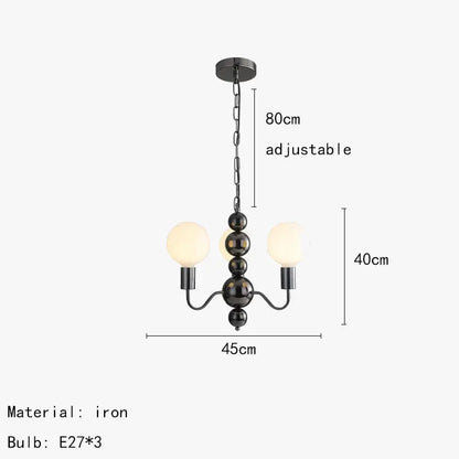 lustre nordique en métal pour décoration intérieure suspendue.