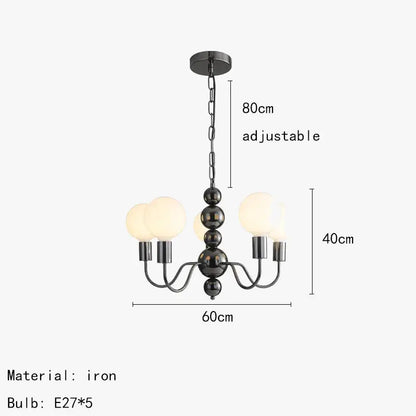 lustre nordique en métal pour décoration intérieure suspendue.