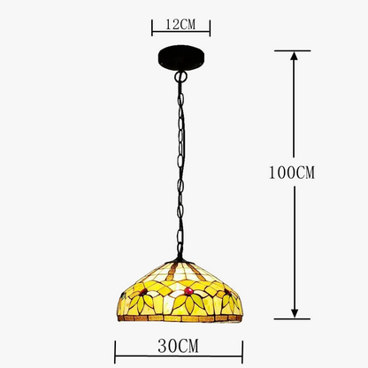 lustre tiffany feuilles éclairage créatif pour café restaurant bar.