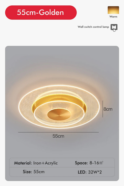 plafonnier design moderne led acrylique pour décoration intérieure.