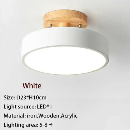 plafonnier led design nordique en bois pour décoration intérieure.