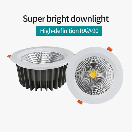 plafonnier led encastré lumière ronde dimmable haute luminosité.