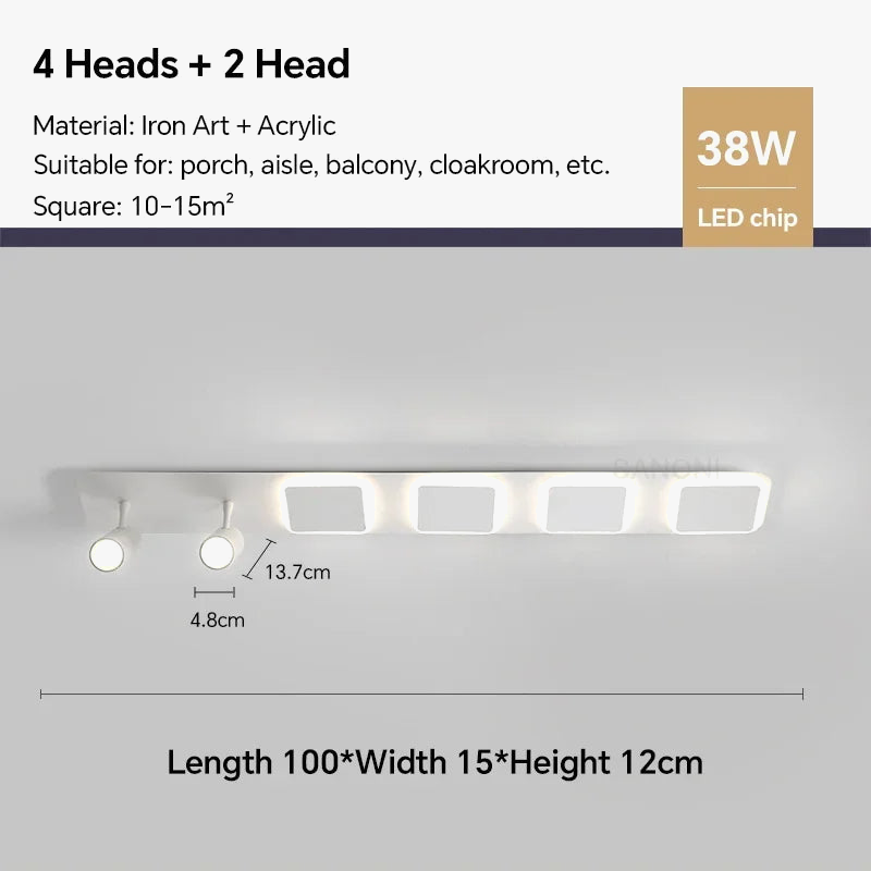 plafonnier led moderne avec projecteur pour intérieur décoratif.