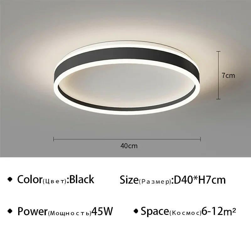 plafonnier led nordique à intensité variable pour intérieur.