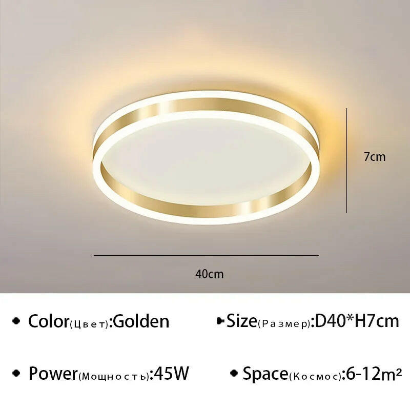 plafonnier led nordique à intensité variable pour intérieur.