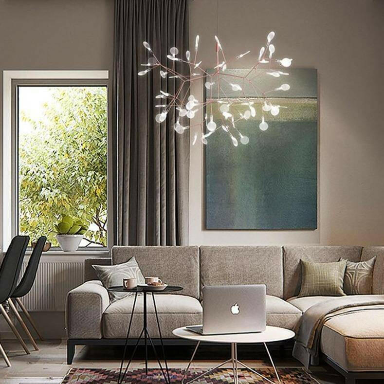 Suspension design moderne LED arbre doré Home.