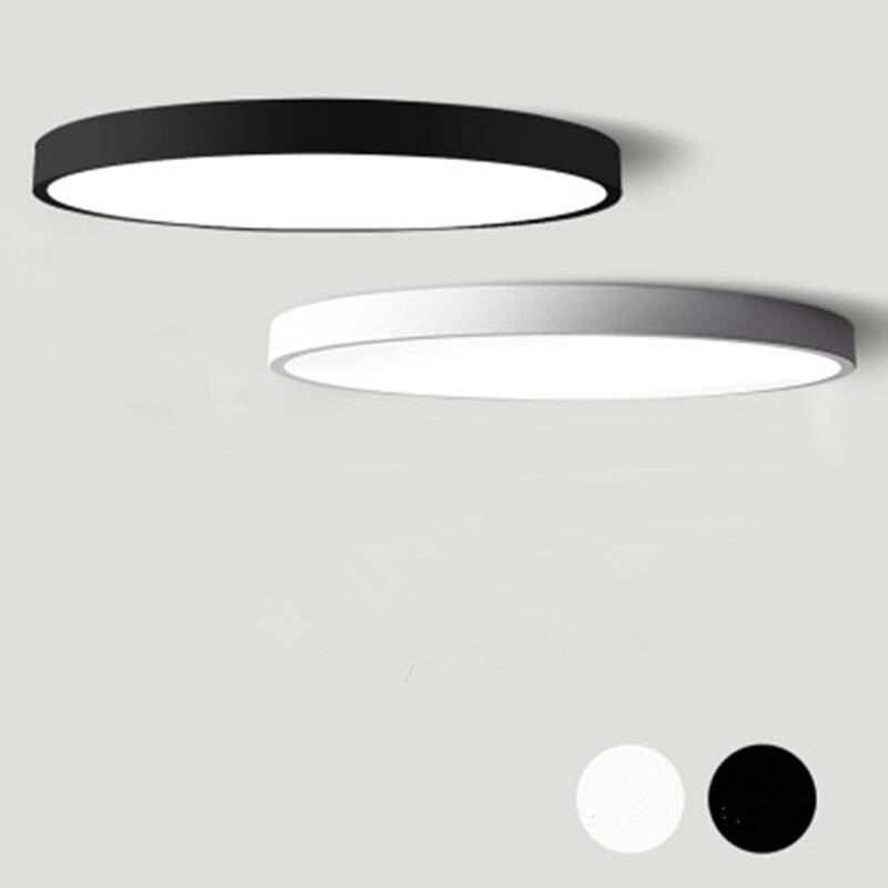 Plafonnier LED design arrondi et plat (plusieurs tailles).