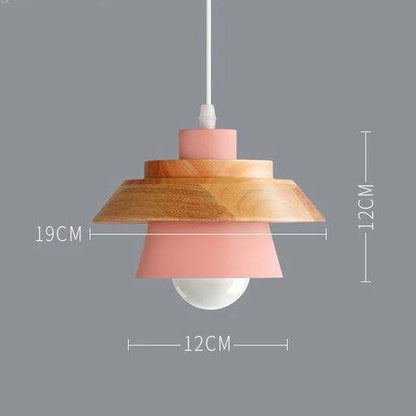 Suspension en métal coloré et bois de plusieurs formes Nordic Rayonnia  Luminaire Rayonnia