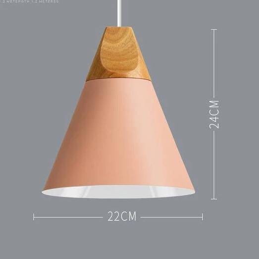 Suspension en métal coloré et bois de plusieurs formes Nordic Rayonnia  Luminaire Rayonnia