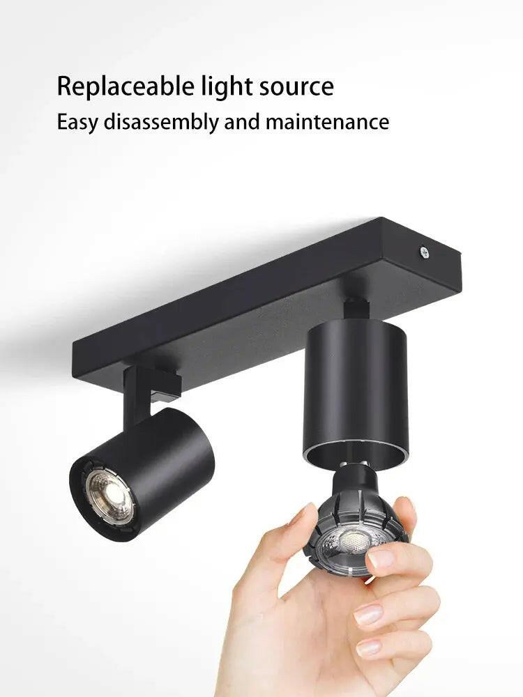 spot led gu10 angle réglable éclairage amovible anti-éblouissement 2 3 têtes.